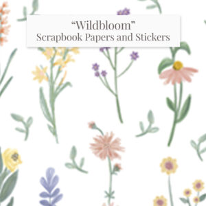 "WildBloom" Scrapbooking Printable Papers and Illustrations Collection. - Image 19