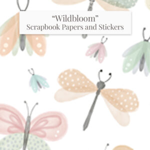 "WildBloom" Scrapbooking Printable Papers and Illustrations Collection. - Image 20