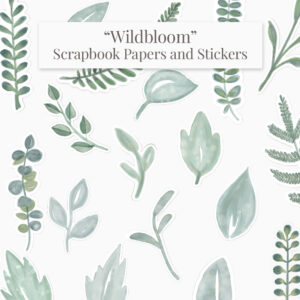 "WildBloom" Scrapbooking Printable Papers and Illustrations Collection. - Image 3