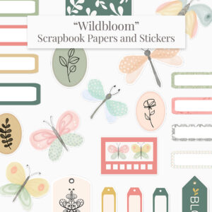 "WildBloom" Scrapbooking Printable Papers and Illustrations Collection. - Image 4