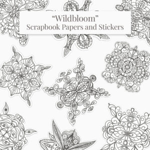 "WildBloom" Scrapbooking Printable Papers and Illustrations Collection. - Image 5