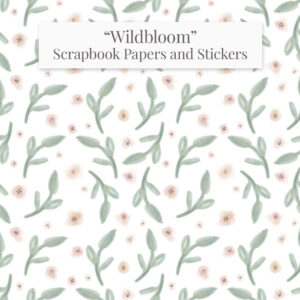 "WildBloom" Scrapbooking Printable Papers and Illustrations Collection. - Image 16