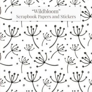 "WildBloom" Scrapbooking Printable Papers and Illustrations Collection. - Image 8