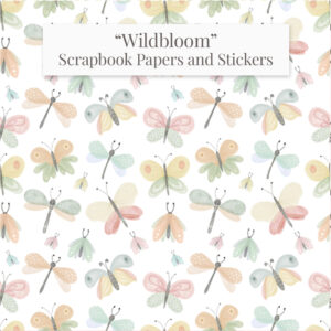 "WildBloom" Scrapbooking Printable Papers and Illustrations Collection. - Image 10