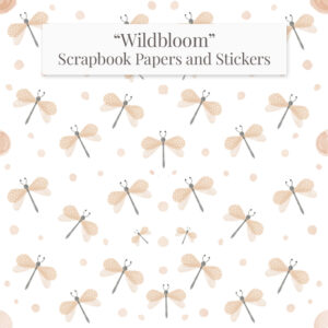 "WildBloom" Scrapbooking Printable Papers and Illustrations Collection. - Image 12