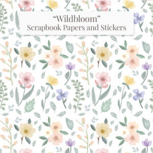 "WildBloom" Scrapbooking Printable Papers and Illustrations Collection. - Image 13